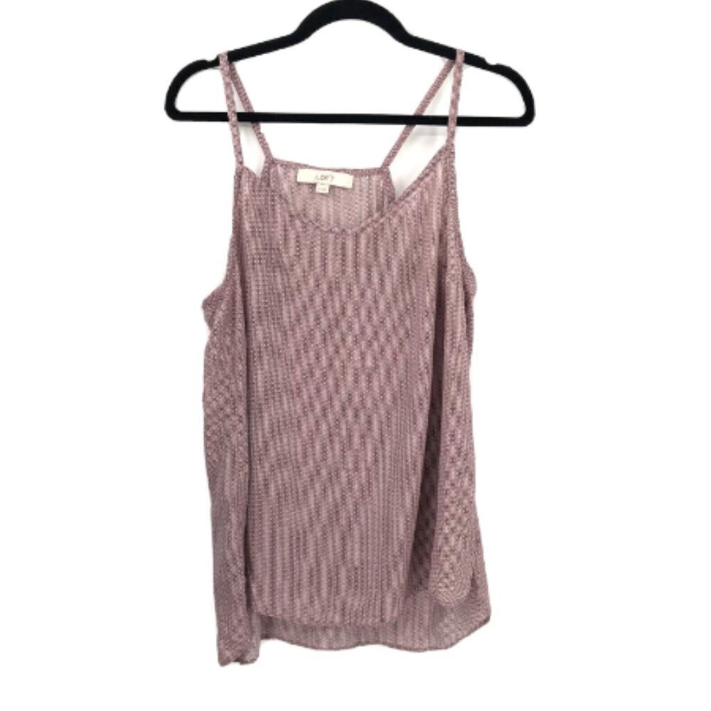 LOFT Print Cami Camisole Top M Mauve Blush Printed 358270 Medium Ann Taylor Wmn
